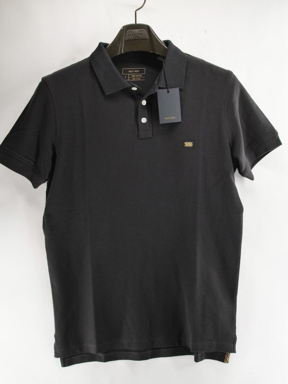 NWT Billy Reid Men's Pensacola Pique Polo Shirt Black S Small Luxury Cotton